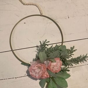 Boho gold floral wreath